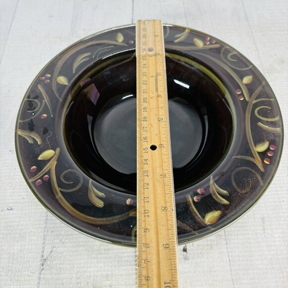 2003 Deb Hrabik For Demdaco CHOCOLATE BERRIES Ceramic Large Rim Soup Bowls Set 4 - Picture 11 of 16